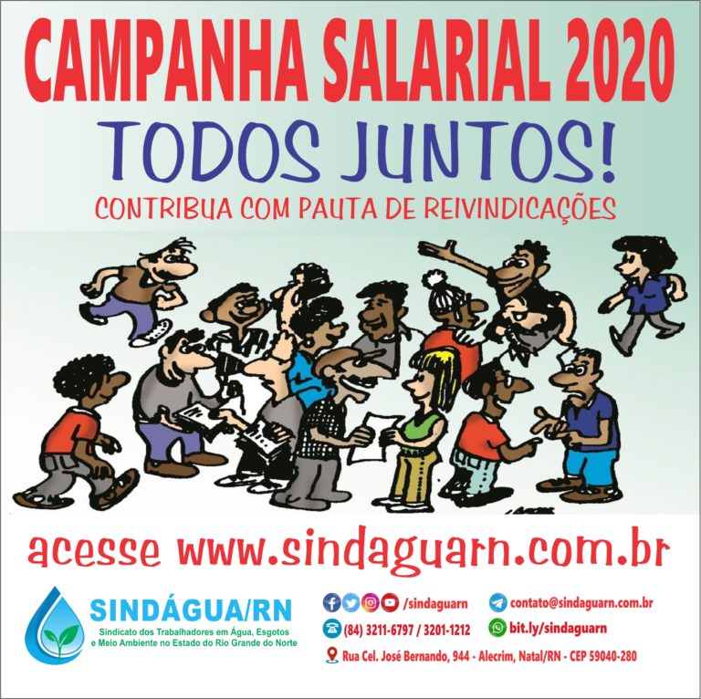 Campanha Salarial 2020 Todos Juntos Contribua Com A Pauta De Reivindicações Sindáguarn 9751