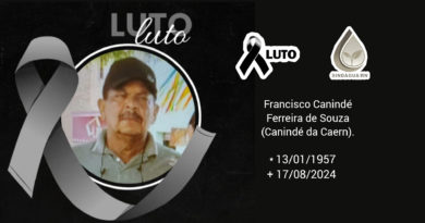 Luto por Francisco Canindé Ferreira de Souza ( Canindé da Caern)