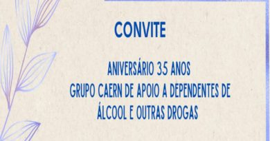 Aniversário dos 35 anos do Grupo Caern de apoio a dependentes de álcool e outras drogas